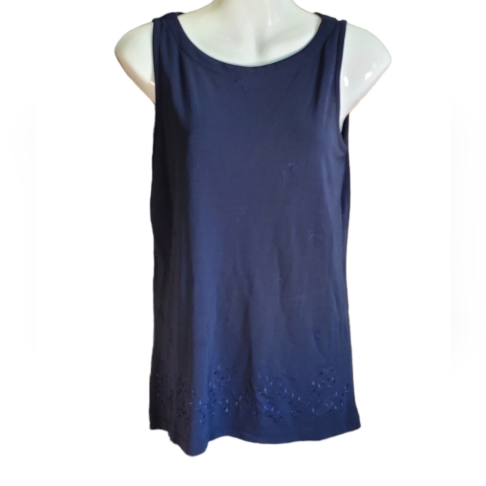 LIZ CLAIBORNE navy career tank S